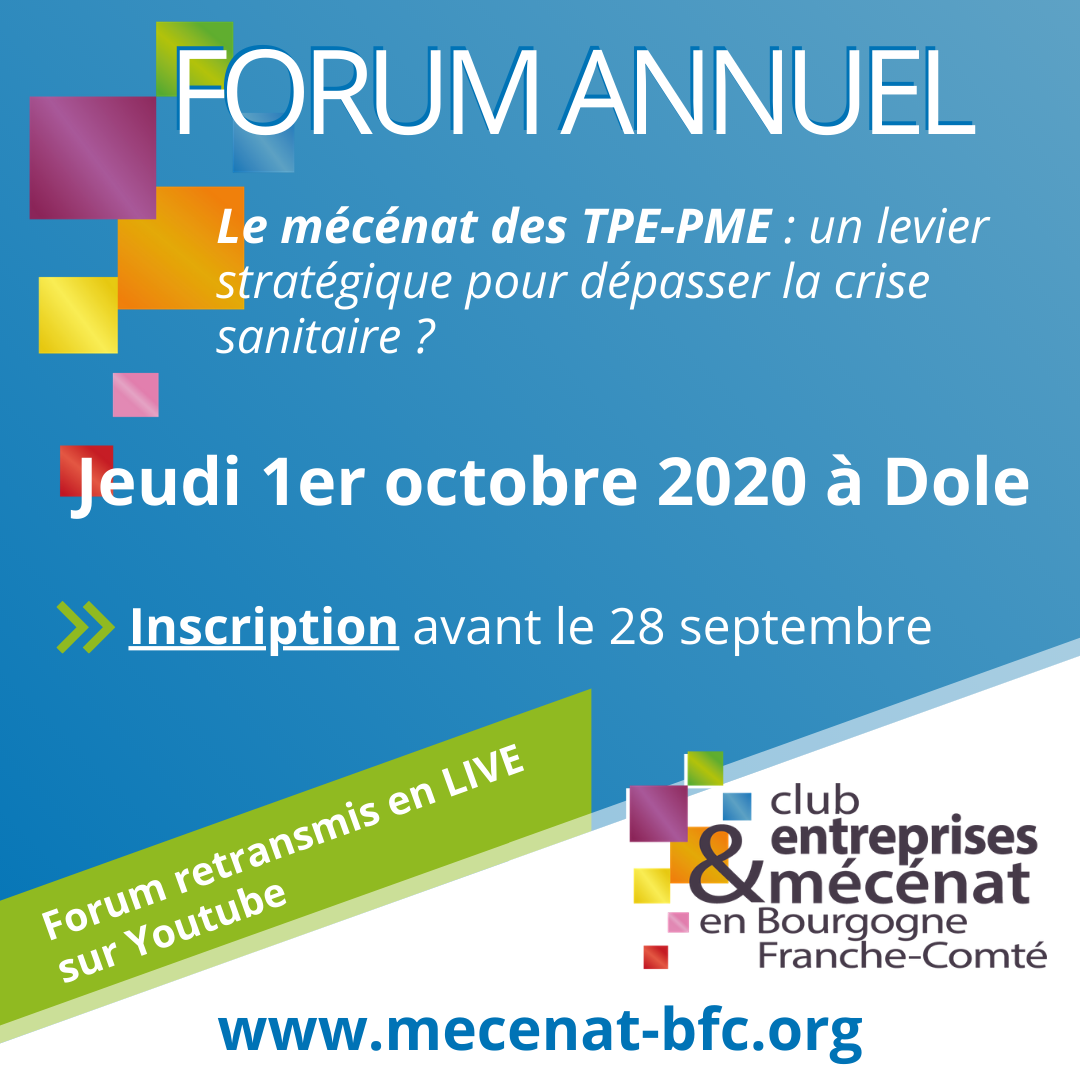 Affiche Forum Annuel Club Entreprises et Mécénat BFC