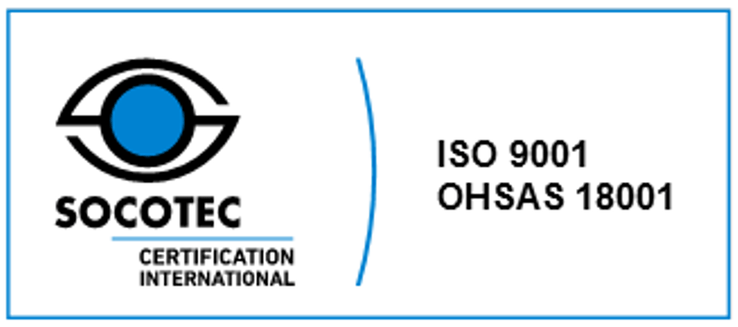 Logo ISO 9001 et OHSAS 18001