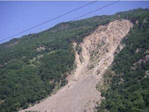 Zone de glissement de terrain